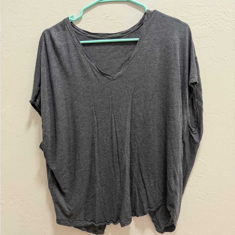 lululemon athletica Charcoal V-Neck Tee